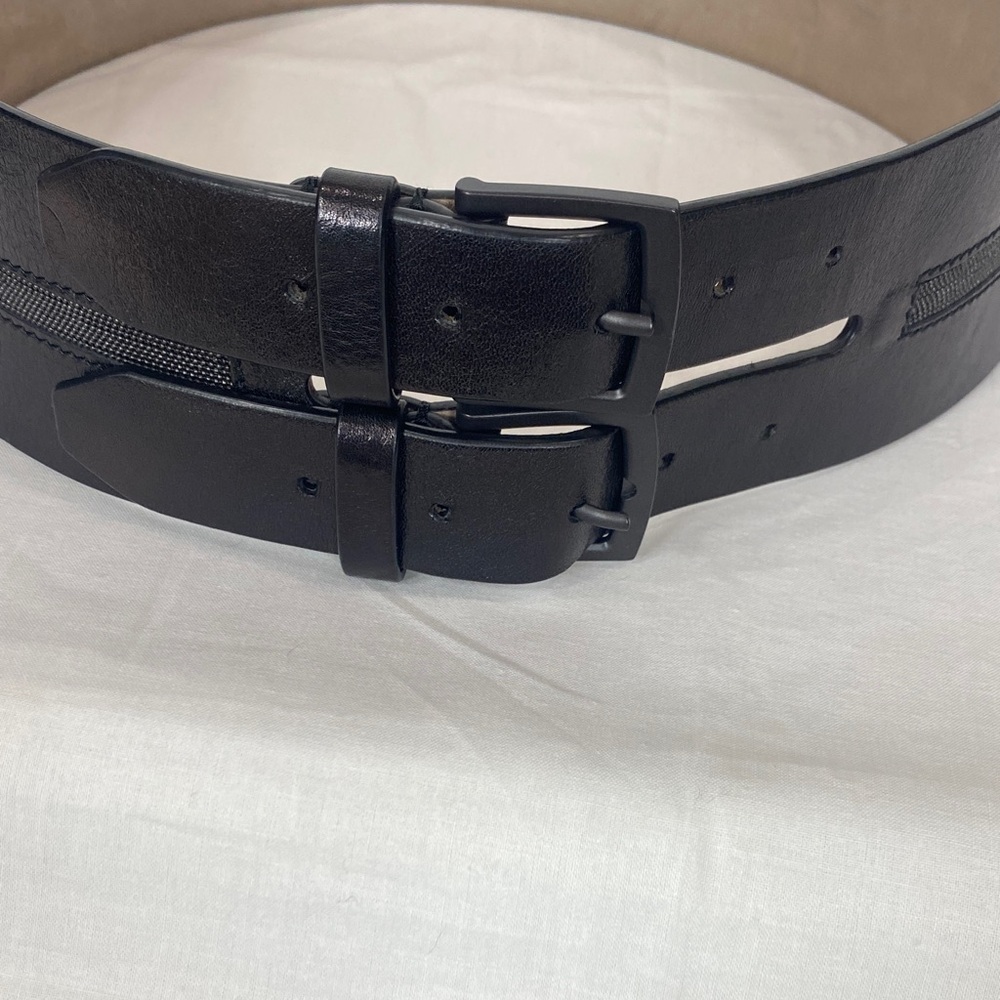 Brunello Cucinelli wide black belt with monili size S - Picture 4 of 6